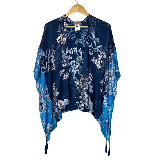 Kachel x Anthropologie Jamie Tasseled Kimono Viscose Silk Blend One Size Tunic - Picture 6 of 11